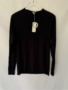 Skin - Black Long-Sleeve Crewneck Tee